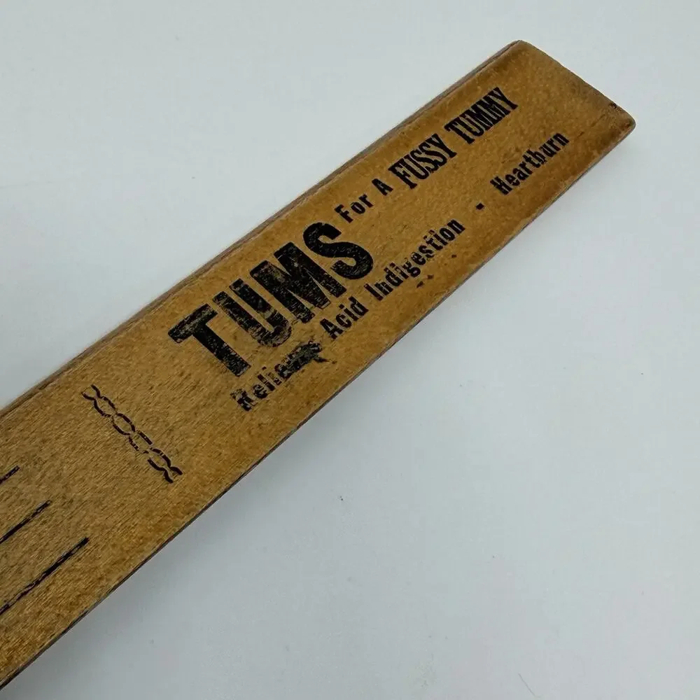 Vtg Tums Fussy Tummy Pharma Ad Medical School Student Ruler 12